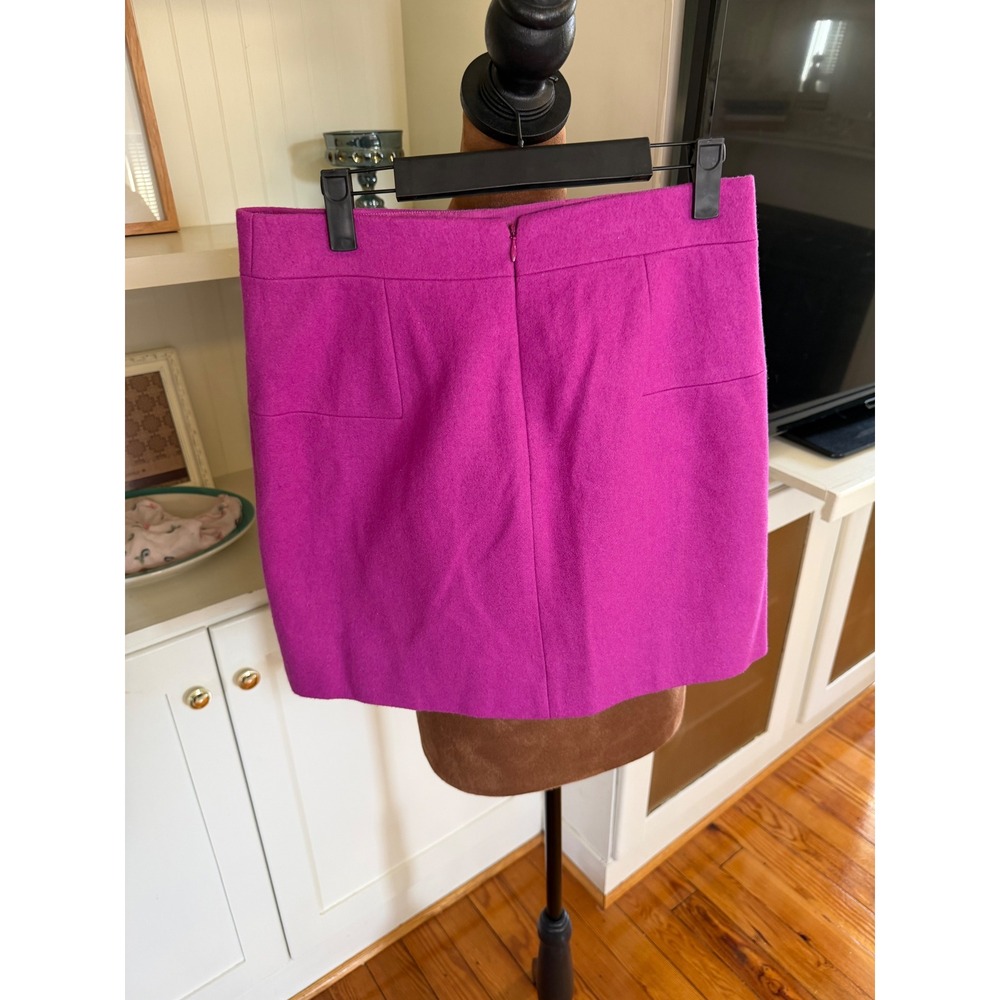J.Crew Magenta Pink Wool Blend Mini Skirt A-Line Lined RN77388